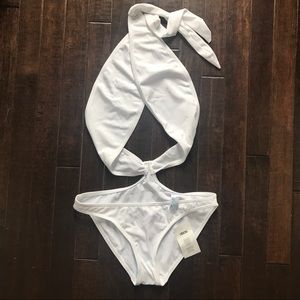 {NWT} ASOS White Wrap Around Swimsuit